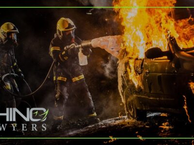 Driver Causes Fiery Crash